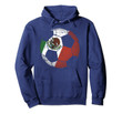 Mexico Soccer Ball Flag Jersey Hood - Mexican Football Gift