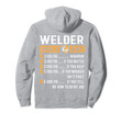 Funny Welder Gifts - Welder Hourly Rate Hoodie