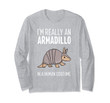I'm Really An Armadillo In A Human Costume Halloween Funny Long Sleeve T-Shirt