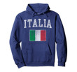 Vintage Italia Italian Flag Italy Italiano Pullover Hoodie
