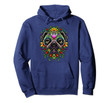 Day Of The Dead Pug Hoodie Detailed Colorful Illustration