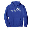 Soccer Heartbeat Pullover Hoodie