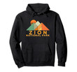 Retro Vintage Zion National Park Hoodie-Sweatshirt