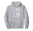 Girls Elephant Gift Just a Girl Who Loves Elephants Pullover Hoodie