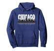 Chicago Windy City Skyline and Reflection Hoodie