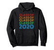 Class of 2020 Vintage Retro Text Design 2020 Senior Gift Pullover Hoodie