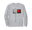 Land of OZ Tin Man Heart Tshirt-OZ Tinman Halloween Costume Long Sleeve T-Shirt