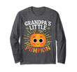 Grandpa's Little Pumpkin Thanksgiving Pregnancy Announcement Long Sleeve T-Shirt