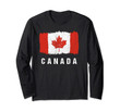 Painted Canada Flag Long Sleeve Shirt | Canadian Flag Tee