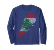Lebanese Fingerprint Flag - Support Protest Love Lebanon Long Sleeve T-Shirt