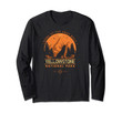 Long Sleeve Yellowstone T-Shirt Wild Howling Gray Wolf