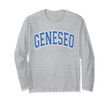 Geneseo Varsity Style Blue Text Long Sleeve T-Shirt