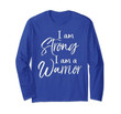 Cancer Treatment Gift Survivor I Am Strong I Am a Warrior Long Sleeve T-Shirt