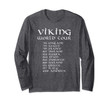 Viking World Tour -  Medieval Scandinavian History Nordic Long Sleeve T-Shirt