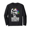 Unicorn Security Rainbow Muscle Manly Funny Christmas Gift Long Sleeve T-Shirt
