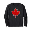 Distressed Canada Flag Shirts and Gifts Canadian Maple Leaf Long Sleeve T-Shirt