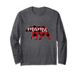 Red Plaid Mama Bear Shirt, Long Sleeve Family Bear Shirt