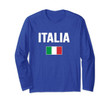 Italia Long Sleeve T-shirt Italian Flag Italy