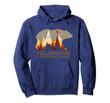 Retro Yellowstone Grizzly Bear Hoodie National Park Gift