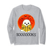 Booooooks T-Shirt Boo Read Books Lover Halloween Long Sleeve T-Shirt