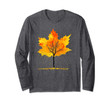 Maple Tree Falling Leaves Autumn Outfit Fall Long Sleeve T-Shirt
