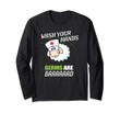 School Nurse Sheep Wash Your Hands Germs Are Bad Long Sleeve T-Shirt