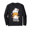 Cat Cats Meowtain Cute Kitty Pile Anime Kawaii Neko Gift Long Sleeve T-Shirt