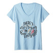 Womens There's No Crying In Baseball V-Neck T-Shirt