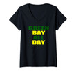 Womens Green Bay All Day For Fans Of Green Bay Football V-Neck T-Shirt