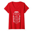 Womens Twist The Bones And Bend The Back Halloween V-Neck T-Shirt