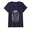 Womens Twist The Bones And Bend The Back Halloween V-Neck T-Shirt