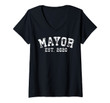 Womens Gift For New Mayors Est 2020 Mayor Est 2020 V-Neck T-Shirt