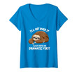 Womens I'll Get Over It I Just Gotta Be Dramatic First Funny Sloth V-Neck T-Shirt