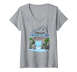 Womens Hana Maui Road Survival Design V-Neck T-Shirt