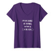 Womens I'm In Charge Of Payroll Department Manager Accounting Gift V-Neck T-Shirt