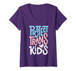 Womens Transgender Ally | Lgbt Pride | Protect Trans Kids V-Neck T-Shirt