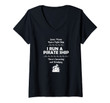 Womens I Run A Pirate Ship Drinking Swearing Funny Mom Mother V-Neck T-Shirt