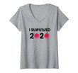 Womens Good Riddance 2020 Survivor V-Neck T-Shirt