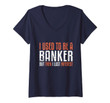Womens I Used To Be A Banker But Then I Lost Interest Retirement V-Neck T-Shirt