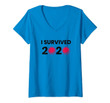 Womens Good Riddance 2020 Survivor V-Neck T-Shirt