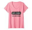 Womens Happily Divorced Divorce Af Divorcee Party Gift Men Women V-Neck T-Shirt