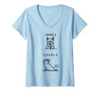 Womens Inhale Exhale French Bulldog V-Neck T-Shirt