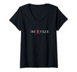 Womens The X-Files White Logo V-Neck T-Shirt