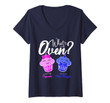 Womens Gender Reveal Party - What's In The Oven? Cupcake Or Muffin V-Neck T-Shirt