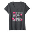 Womens Gift For Grandmother From Grandson Granddaughter Mothers Day V-Neck T-Shirt