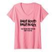 Womens Half Hood Half Holy V-Neck T-Shirt