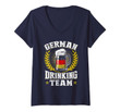 Womens German Drinking Team Germany Flag Funny Oktoberfest Gift Men V-Neck T-Shirt