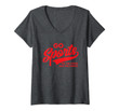 Womens Go Sports Do The Thing Win The Points Funny Red Text V-Neck T-Shirt