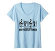 Womens These Are Difficult Times Funny Music Lover Musician Gift V-Neck T-Shirt