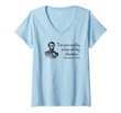 Womens I'm Not Really A Fan Of The Theater Fake Lincoln Quote V-Neck T-Shirt